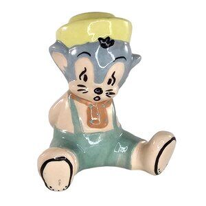 Evan K Shaw American Pottery Sniffles Mouse Figurine Hands Behind Back 1940s
